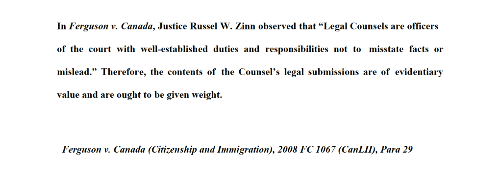 Comprehensive Legal Submissions